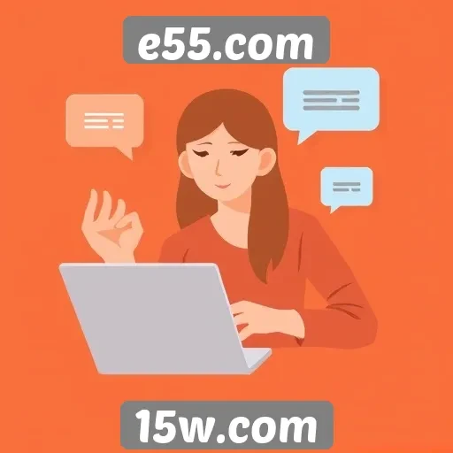 Exploração das funcionalidades interativas do e55.com